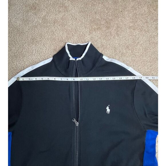 Polo Ralph Lauren Full Zip Track Jacket Black Blue White Men’s Size M - Picture 3 of 6